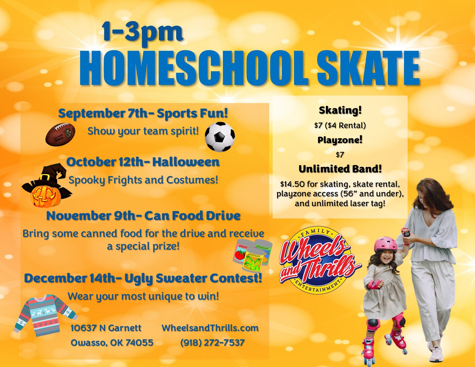 Homeschool Skate Halloween Wheels and Thrills