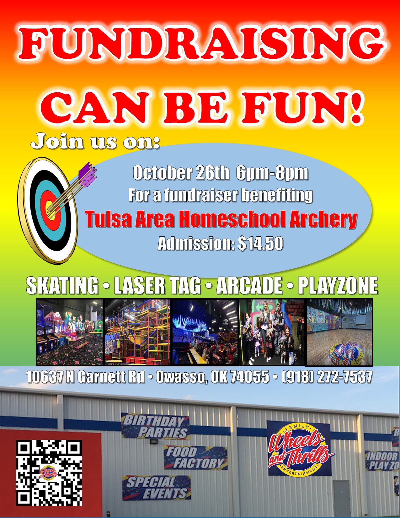 Fundraiser Supporting Tulsa Area Homeschool Archery Wheels and Thrills